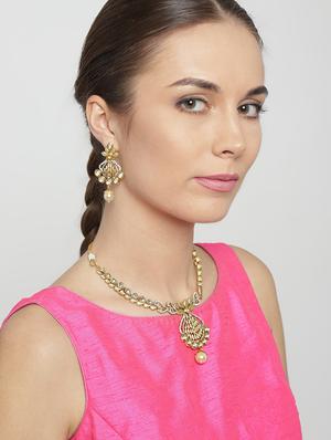 gold plated short necklace - 16811622 - Standard Image - 5