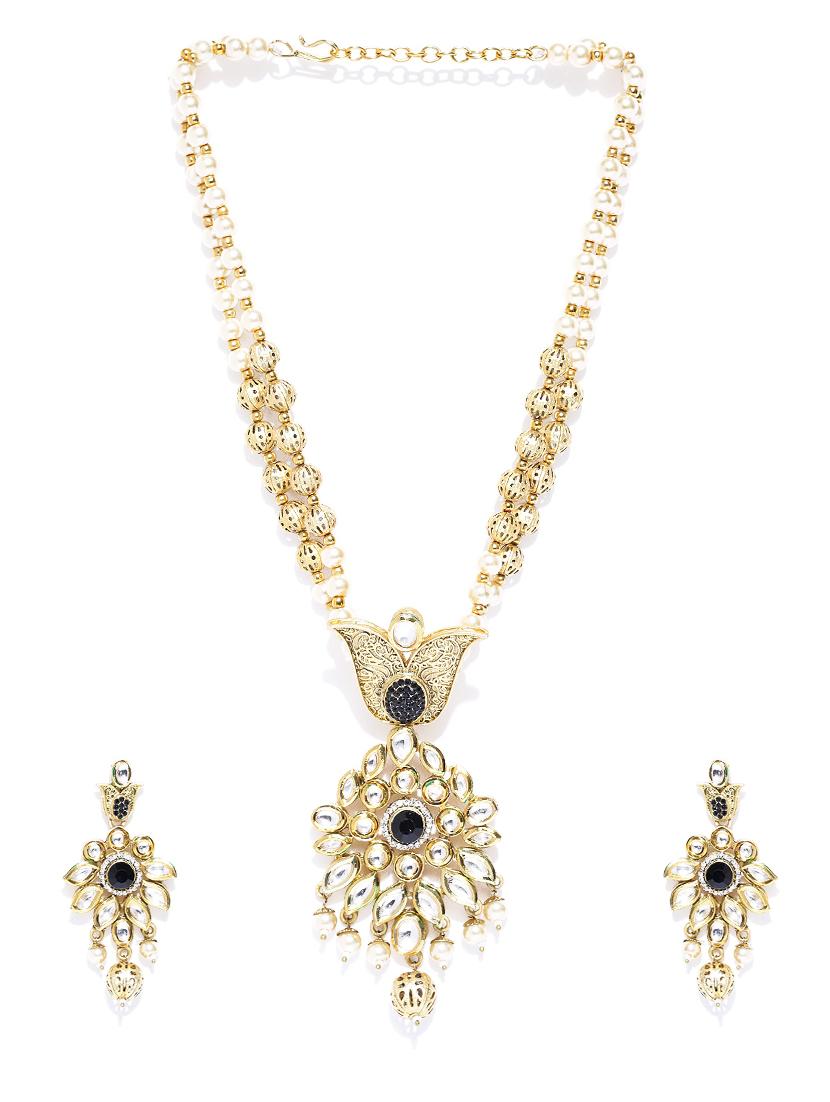 black gold plated short necklace - 16811624 - Zoom Image - 2