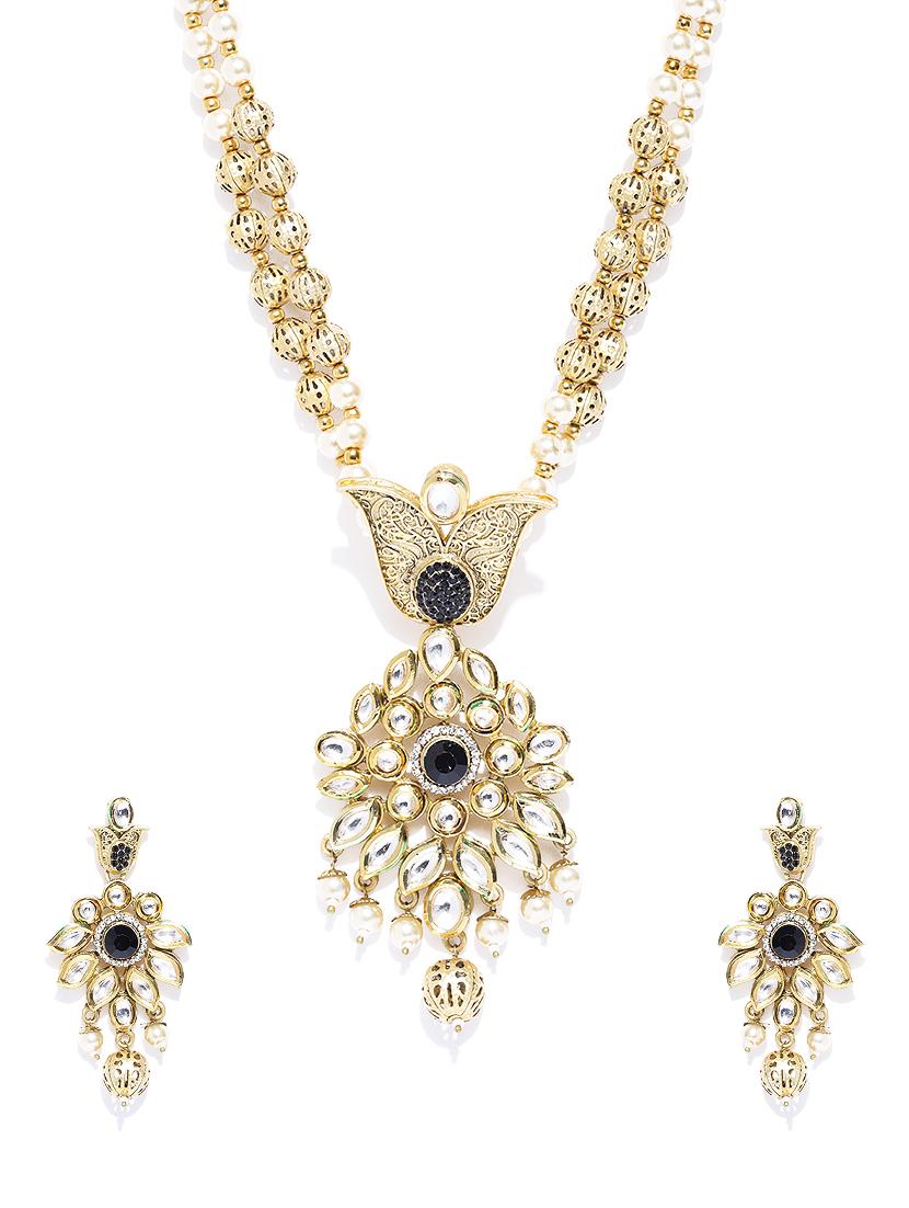 black gold plated short necklace - 16811624 - Zoom Image - 3