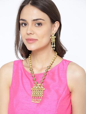 gold plated long necklace - 16811625 - Standard Image - 5
