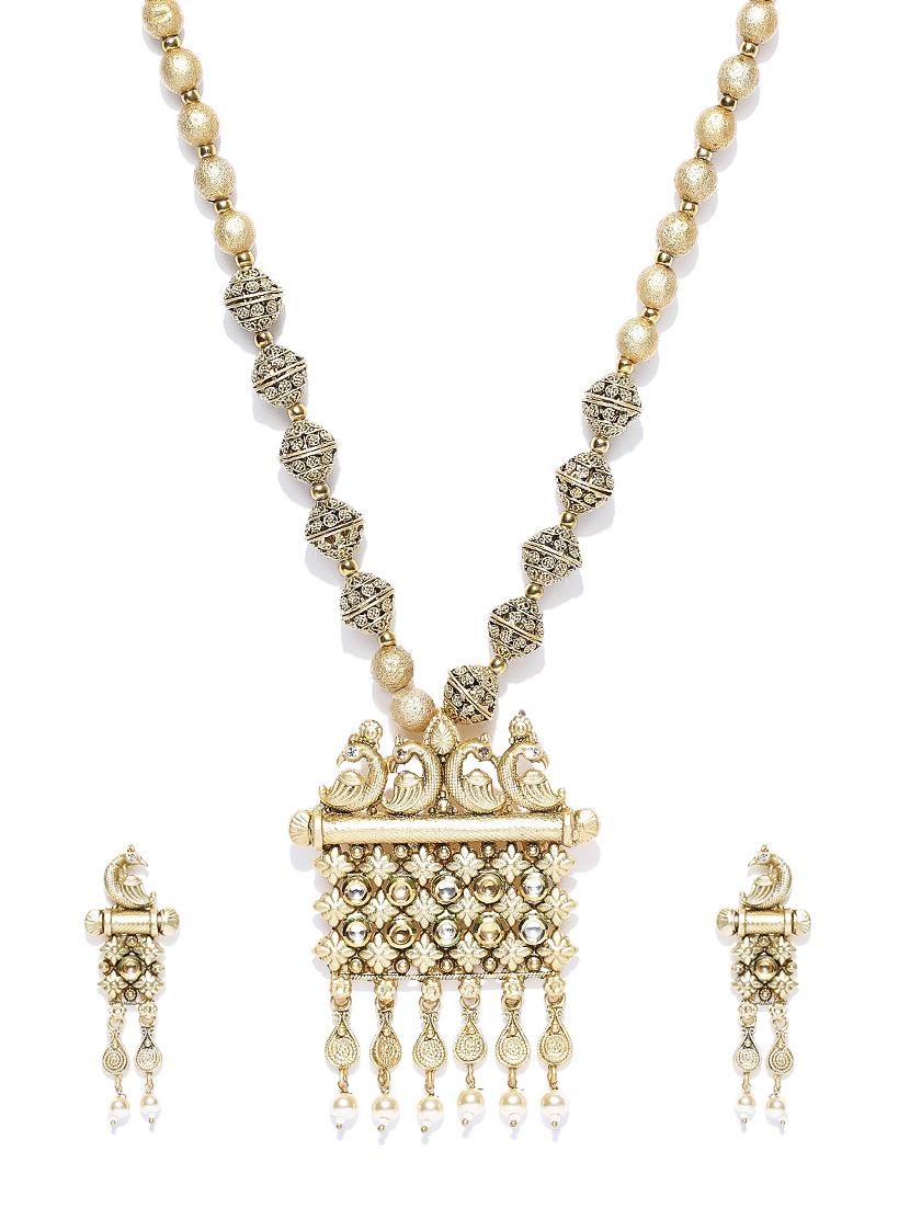 gold plated long necklace - 16811625 - Zoom Image - 1