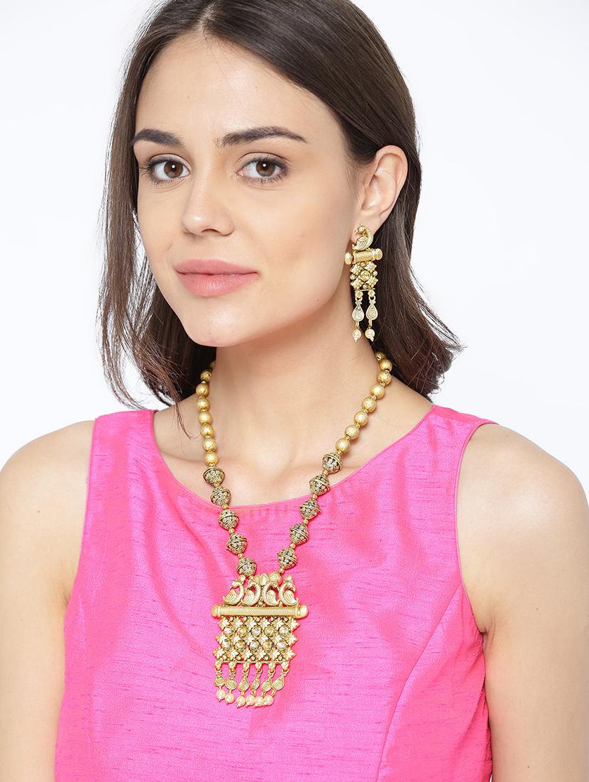 gold plated long necklace - 16811625 - Zoom Image - 5