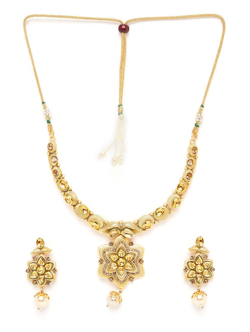 gold plated short necklace - 16811629 - Zoom Image - 3