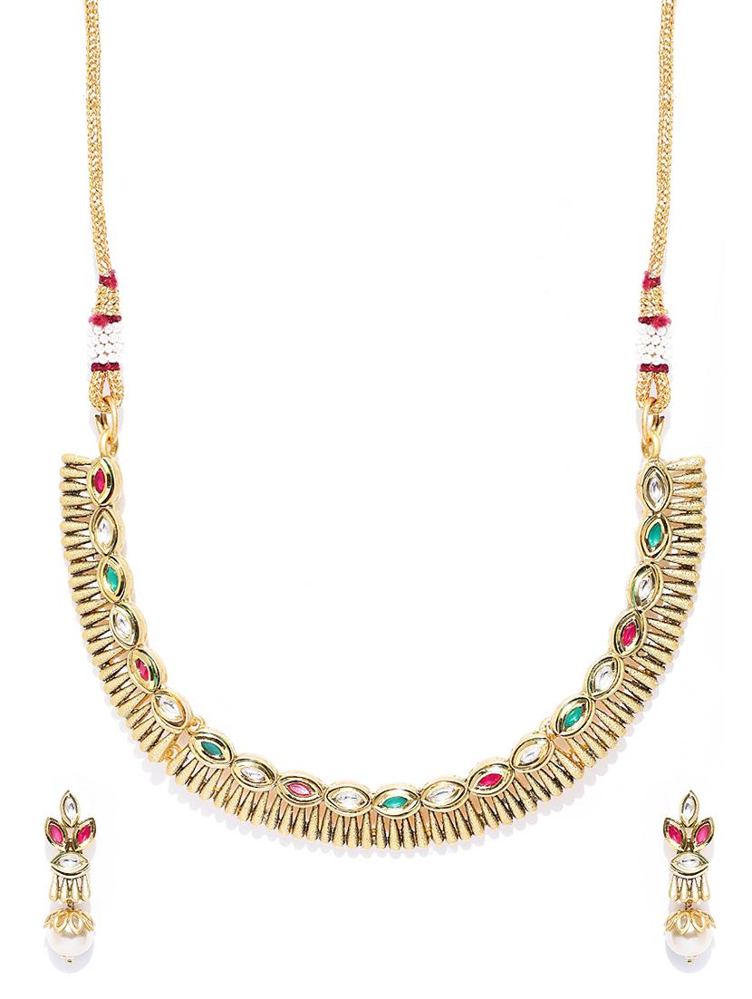 gold plated short necklace - 16811630 - Zoom Image - 2