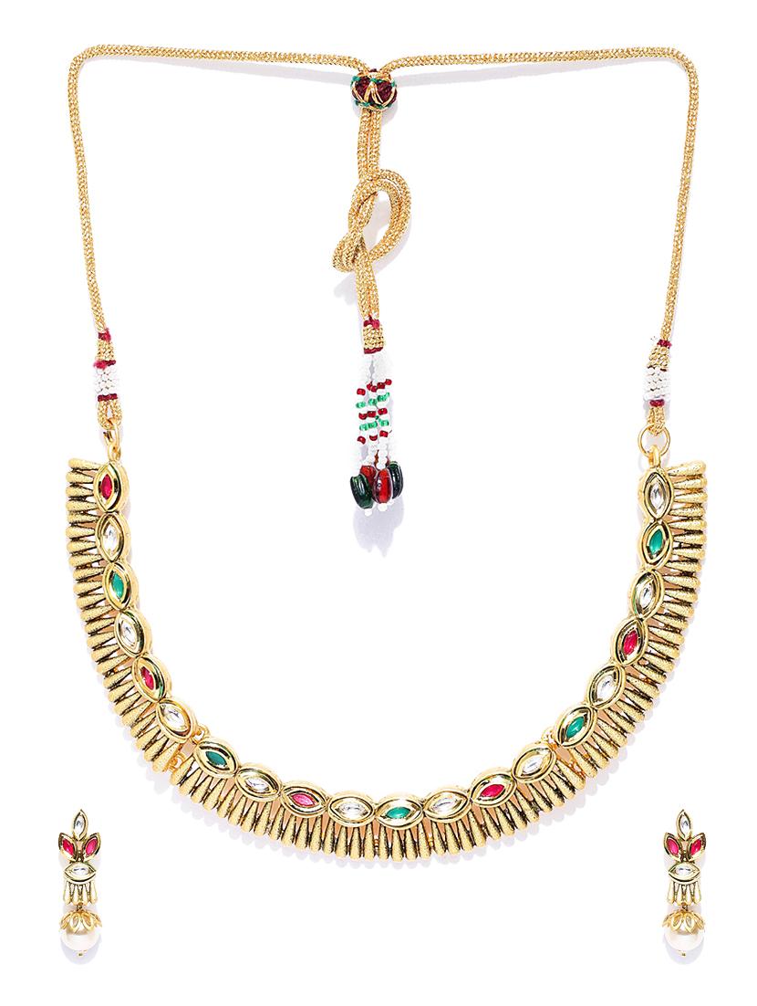 gold plated short necklace - 16811630 - Zoom Image - 3