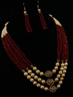 red gold plated short necklace - 16811636 - Standard Image - 2