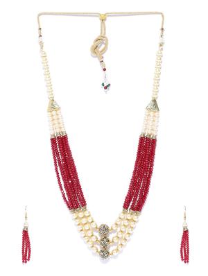 red gold plated short necklace - 16811636 - Standard Image - 3