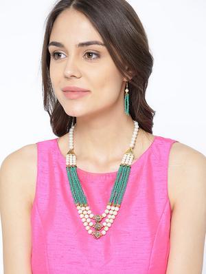 green gold plated short necklace - 16811637 - Standard Image - 5