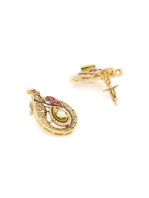 red gold metal short necklace - 16811639 - Standard Image - 3