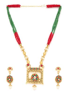 multi gold metal short necklace - 16811641 - Standard Image - 3