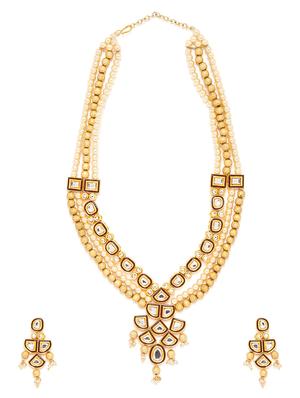 gold metal long necklace - 16811647 - Standard Image - 2