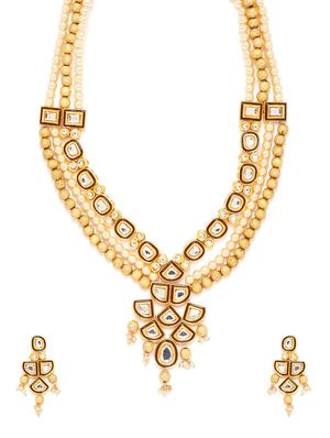 gold metal long necklace - 16811647 - Standard Image - 3