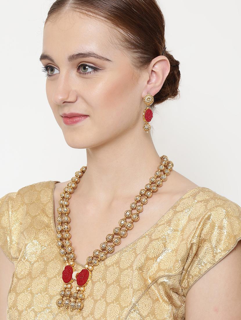 gold metal bridal necklace - 16811649 - Zoom Image - 5