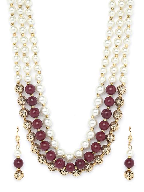 gold metal short necklace - 16811651 - Standard Image - 1