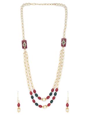 gold metal long necklace - 16811652 - Standard Image - 2