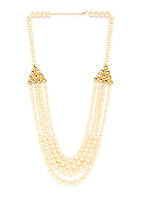 gold metal long necklace - 16811656 - Standard Image - 2