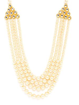 gold metal long necklace - 16811656 - Standard Image - 3