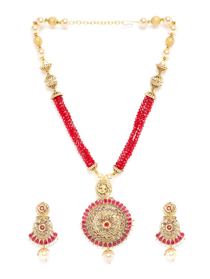 gold metal short necklace - 16811666 - Zoom Image - 2