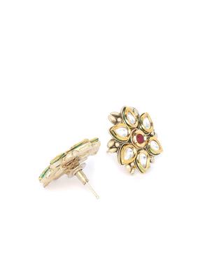 red gold metal short necklace - 16811667 - Standard Image - 4