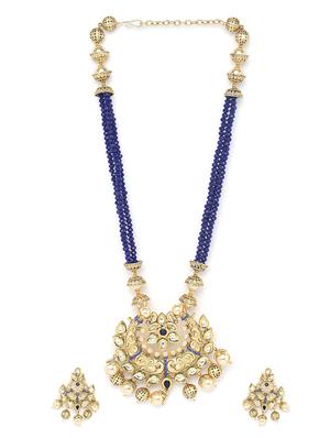 blue gold metal short necklace - 16811670 - Standard Image - 2