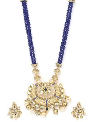 blue gold metal short necklace - 16811670 - Standard Image - 3