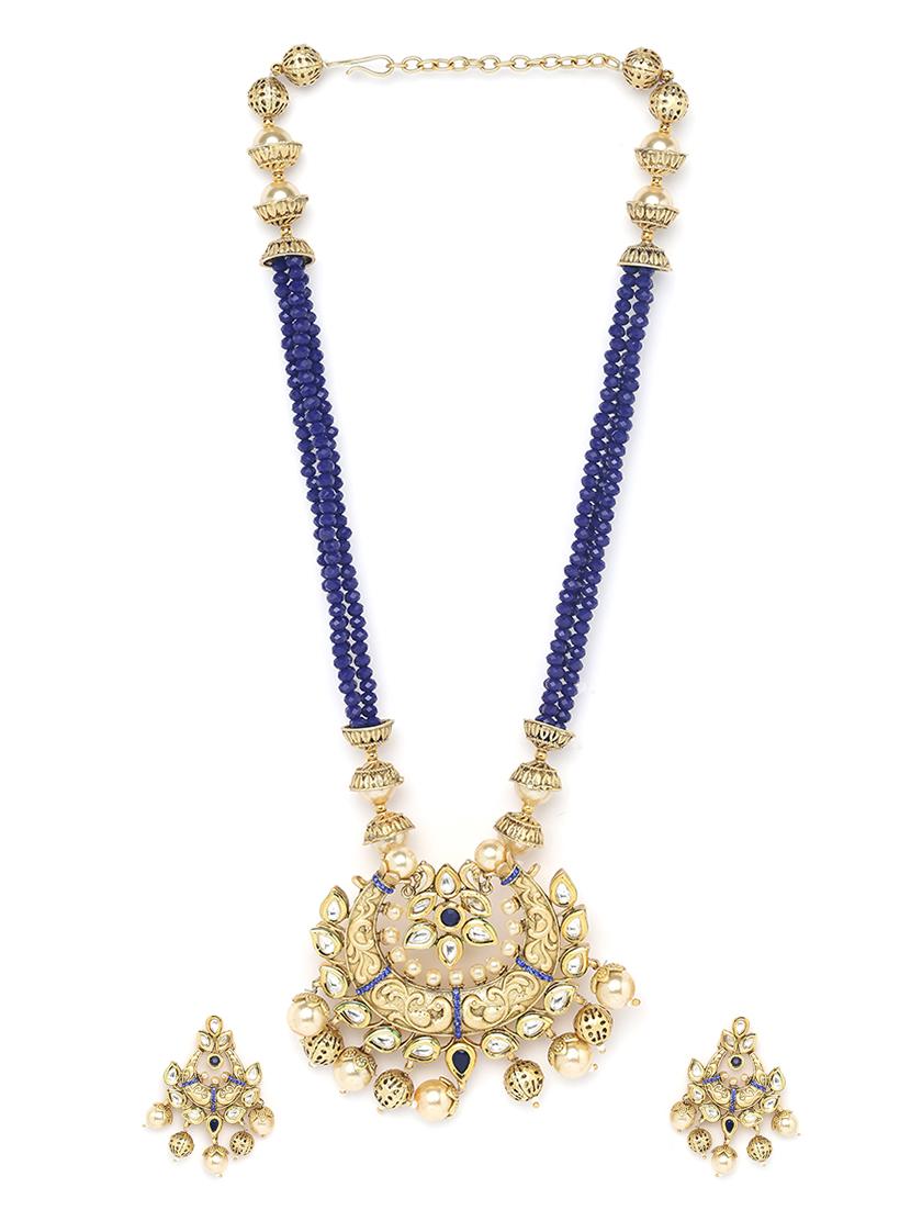 blue gold metal short necklace - 16811670 - Zoom Image - 2