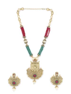 multi color metal short necklace - 16811675 - Standard Image - 2