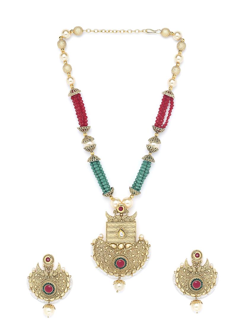 multi color metal short necklace - 16811675 - Zoom Image - 2
