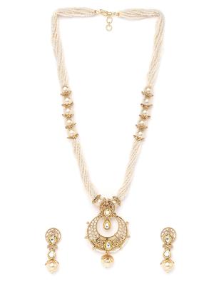 white gold metal short necklace - 16811682 - Standard Image - 2