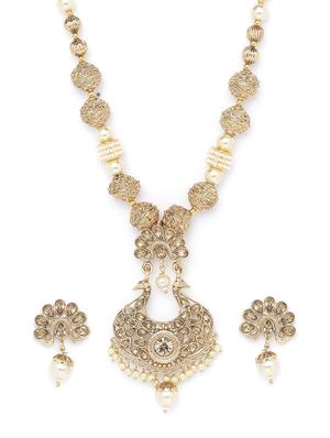 gold metal bridal necklace - 16811693 - Standard Image - 3