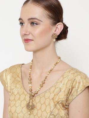 gold metal bridal necklace - 16811693 - Standard Image - 5
