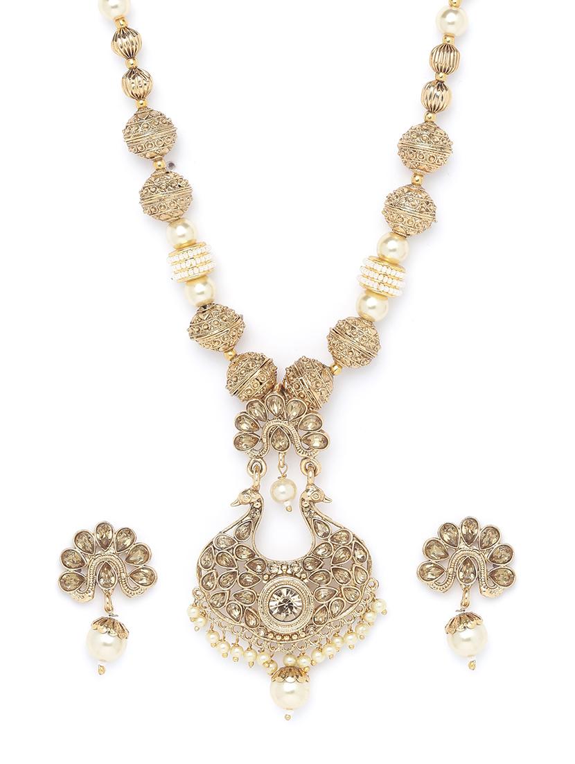 gold metal bridal necklace - 16811693 - Zoom Image - 3