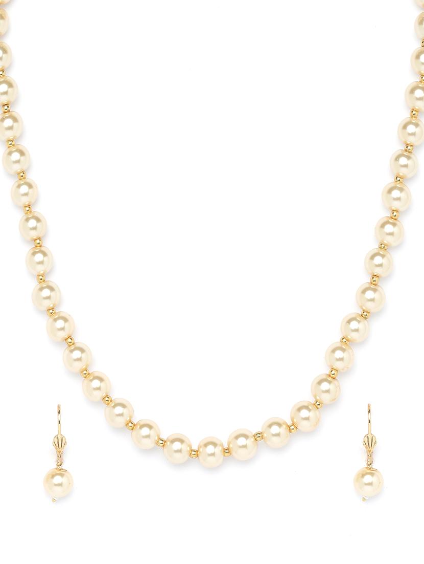 gold metal short necklace - 16811701 - Zoom Image - 1
