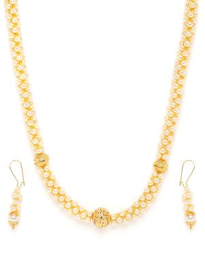 gold metal short necklace - 16811702 - Standard Image - 2