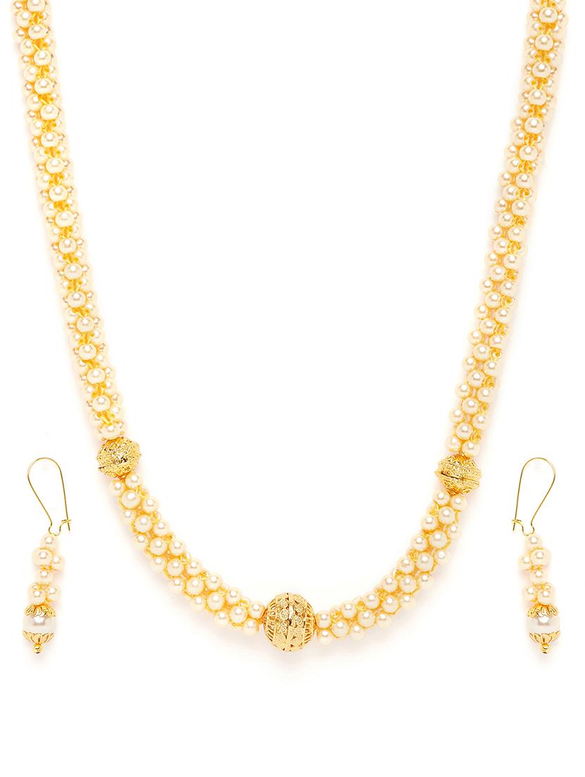 gold metal short necklace - 16811702 - Zoom Image - 2