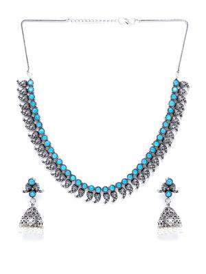 silver brass short necklace - 16811725 - Standard Image - 2