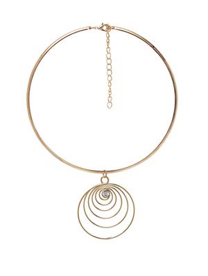 gold metal choker necklace - 16811731 - Standard Image - 2