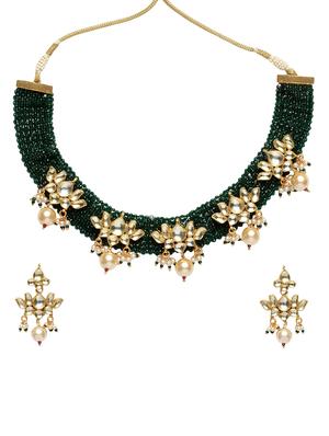 green gold metal choker necklace - 16811739 - Standard Image - 2