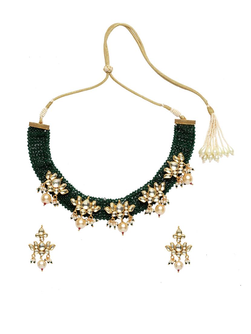 green gold metal choker necklace - 16811739 - Zoom Image - 3
