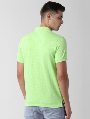 green solid polo t-shirt - 16812017 - Standard Image - 3