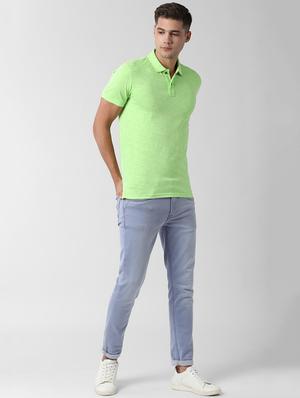 green solid polo t-shirt - 16812017 - Standard Image - 4