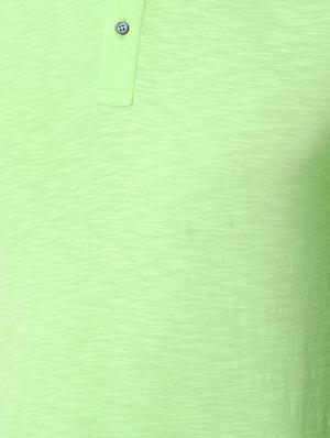 green solid polo t-shirt - 16812017 - Standard Image - 5