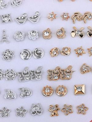 multi colored metal combo's. earring - 16812092 - Standard Image - 3
