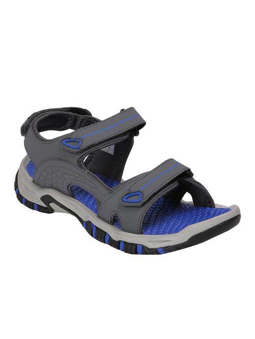 grey leather back strap floaters - 16812139 - Standard Image - 1