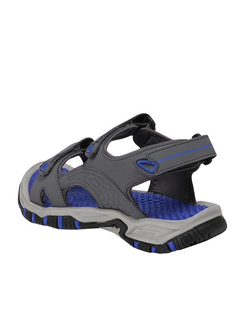 grey leather back strap floaters - 16812139 - Zoom Image - 3