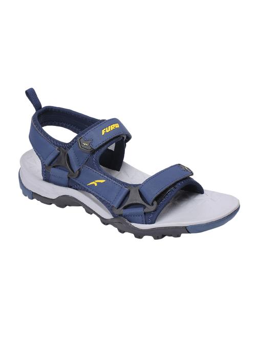 blue leather back strap floaters - 16812142 - Standard Image - 1