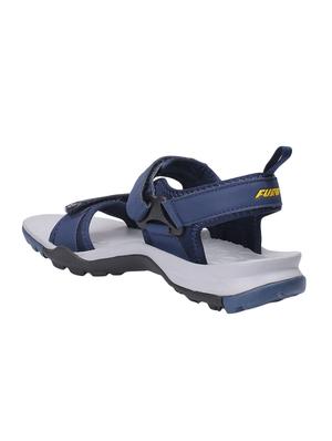 blue leather back strap floaters - 16812142 - Standard Image - 3