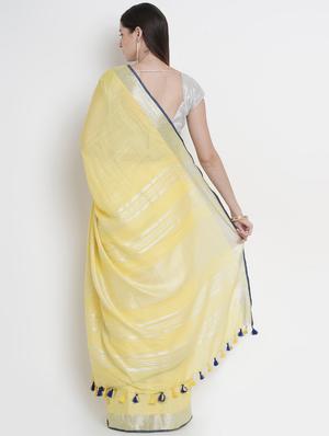 solid bhagalpuri saree with blouse - 16812178 - Standard Image - 2