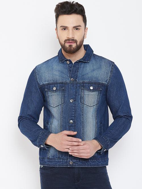 blue washed denim jacket - 16812524 - Very Small Image - 1