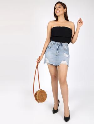 solid tube blouson top - 16812692 - Standard Image - 4